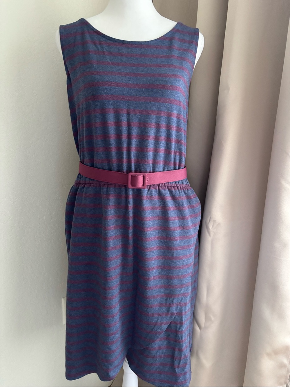 TALBOTS Purple/Burgundy Scoopneck Tank dress, size M